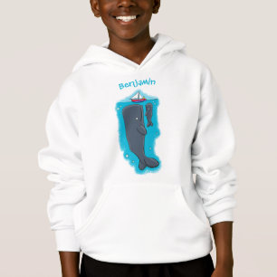 Färgvalar och tecknad av segelbåtar t shirt