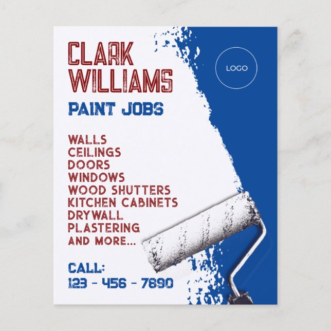 Färgvält med logotyp flygblad (Framsidan)