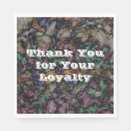 Färgvärdering av tack Loyal-kunder Pappersservett