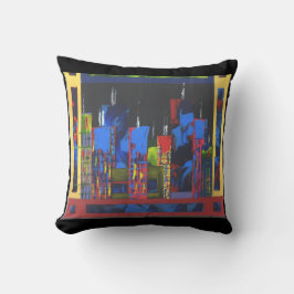 Färgvatten, Abstrakt mönster Dekorativ kudde