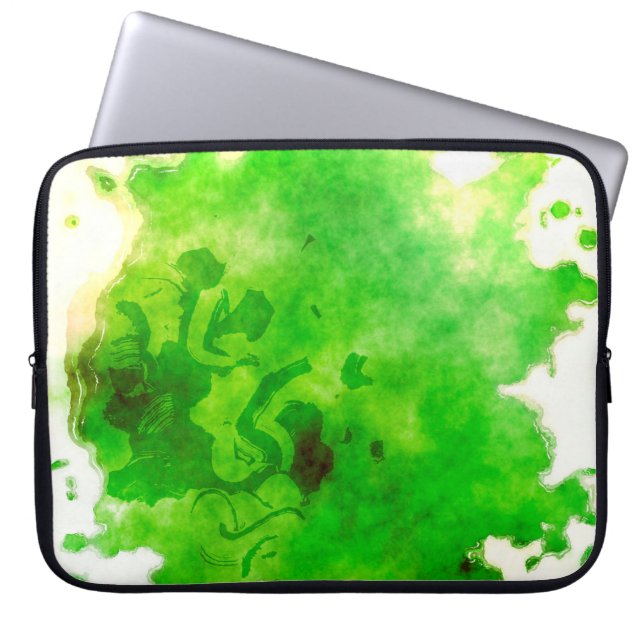 Färgvatten, vattenfärg, bläck laptop fodral (Framsidan)