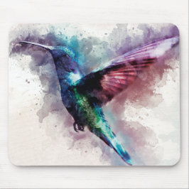 Färgvattenfärg Hummingbird Musmatta
