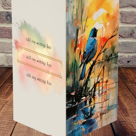 Färgvattenfärg liggande Sjö och fåglar Kort