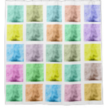 Färgvattenfärg Mönster Shower CurtainC