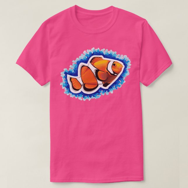 Färgvattenfärgad clownfish t shirt (Design framsida)