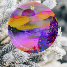 Färgvattenfärgslandskap helgdag