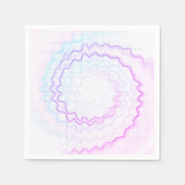 Färgvirvel, tippfärgad funky, papper party pappersservett (Framsidan)