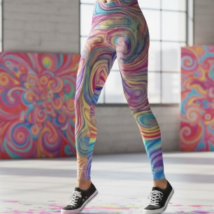 Färgvirvlar  leggings