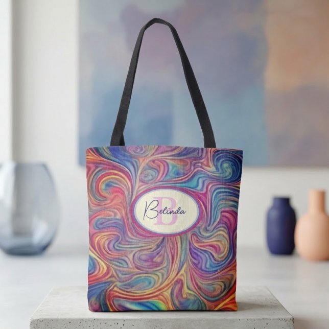 Färgvirvlar Totebag Tygkasse (Skapare uppladdad)