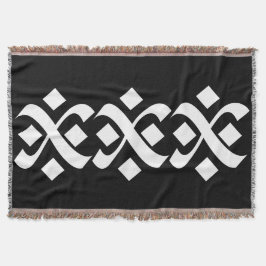 Färgvit Elegant, svart och vit Filt