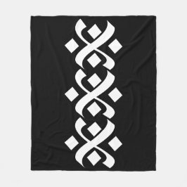 Färgvit Elegant, svart och vit Fleecefilt