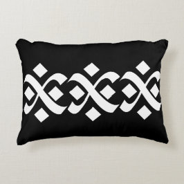 Färgvit Elegant, svart och vit Prydnadskudde