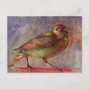 Färgvykort för Lakeside Bird Watercolor Vykort