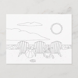 Färgvykort för Vuxen av persikor Vykort