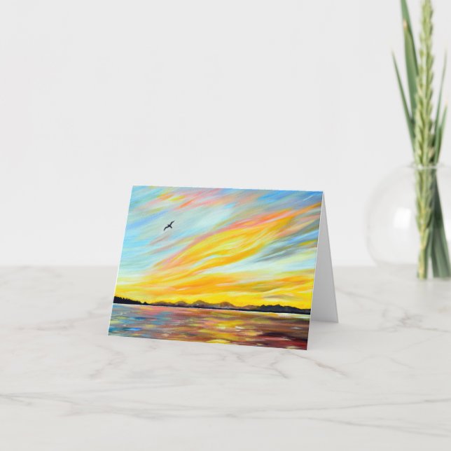 Färgvymålning på morgonen kort (Framsida)