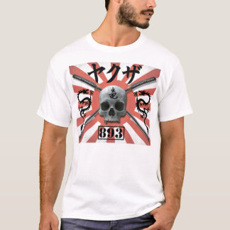 FärgYakuza T skjorta med backprint T-shirt