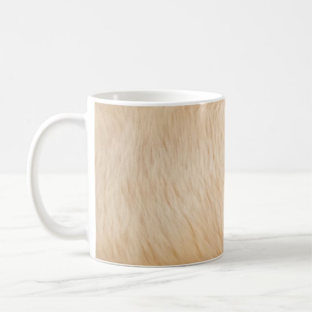 Fårhår päls djur struktur kaffemugg (Vänster)