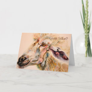 Fårhjärtans dag Önskemål Funny Kärlek-kort Helgkort