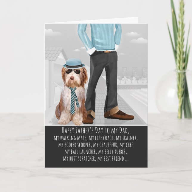 Fårhund från Hund Fars dag Kort (Framsida)