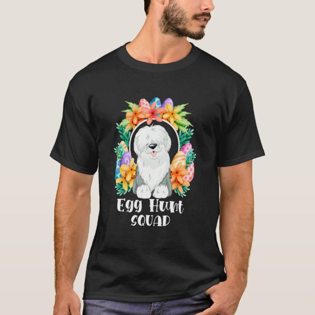 Fårhund Glad påsk Day Egg Hunt 1 T Shirt (Framsida)