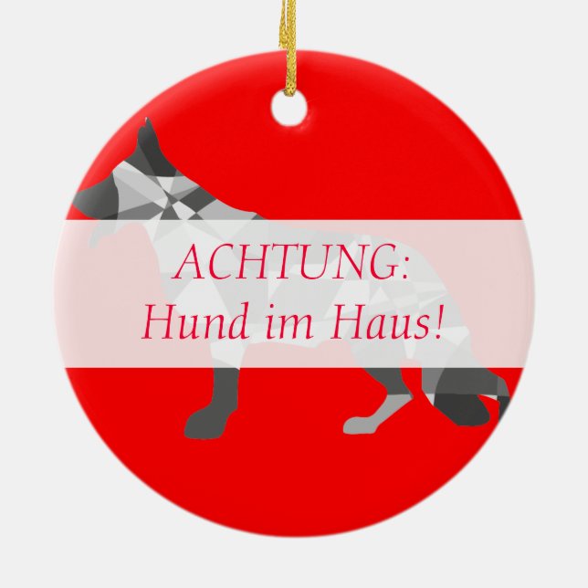 Fårhund Julgransprydnad Keramik (Baksidan)