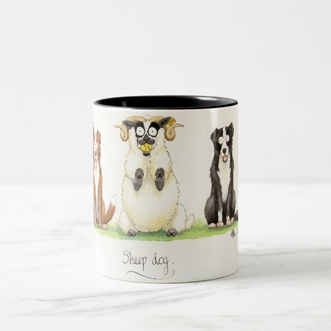 "Fårhund" Mug. Två-Tonad Mugg (Center)