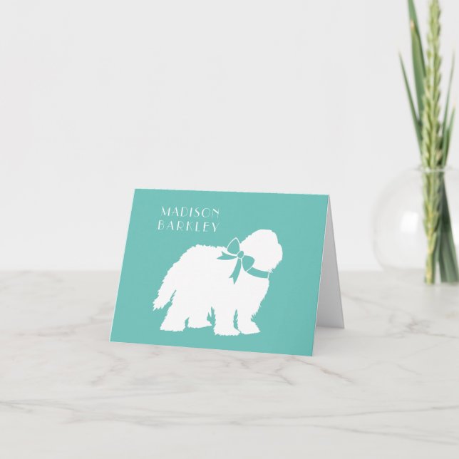 Fårhund Puppy Old English Sheep Hund Anteckningskort (Framsida)