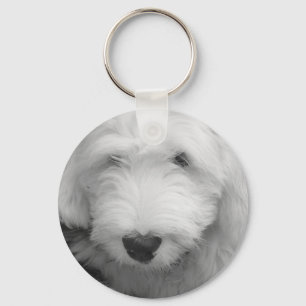 Fårhundfoto Keychain Nyckelring