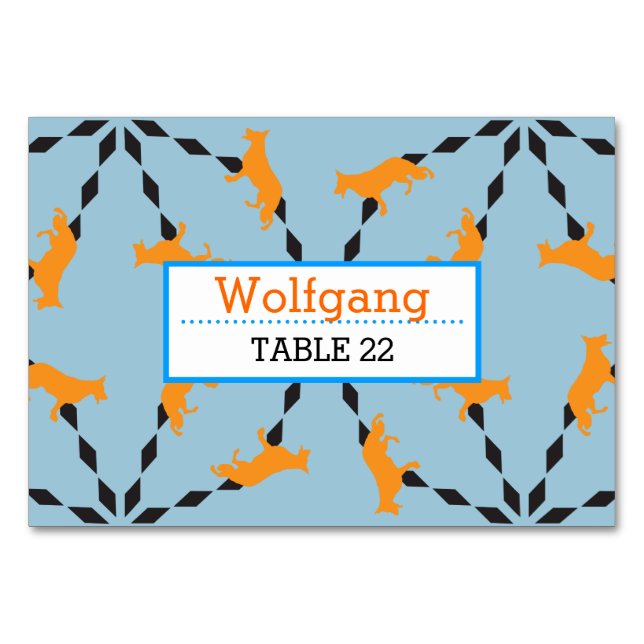 Fårhundssilhuett Bordsnummer (Framsidan)