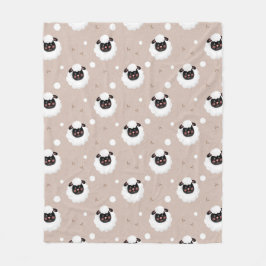 Fårhusdjurskockor, svart och vitt fleecefilt