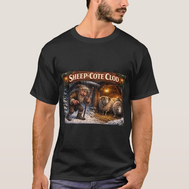 Fårhusklump Isländsk Jull Pojke Postkort T Shirt (Framsida)