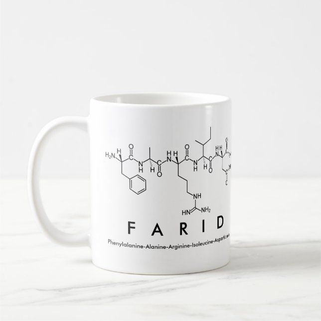 Farid peptide namn mugg (Vänster)