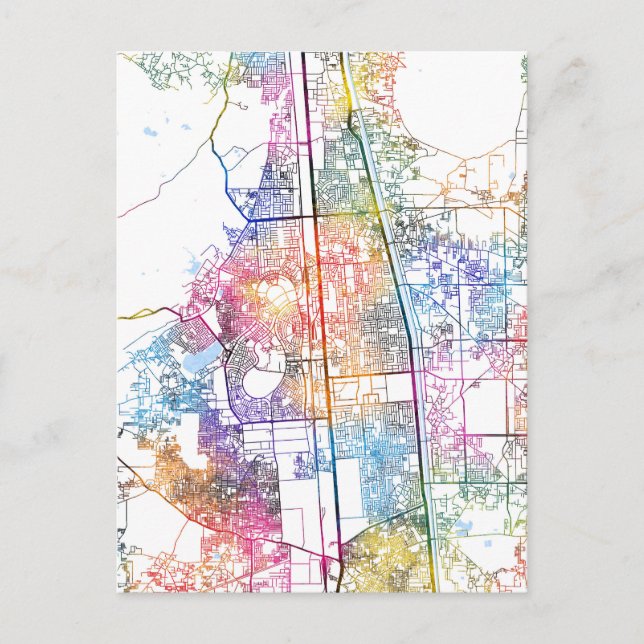 Faridabad Haryana city Map Vykort (Framsida)