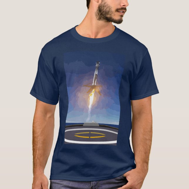 Faring landning för SpaceX raket på surrfrakten T Shirt (Framsida)