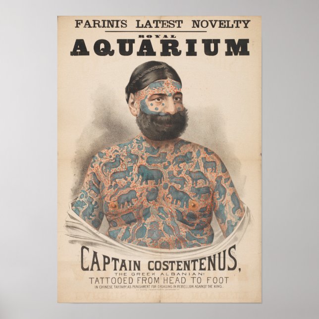 Farinis Royal Aquarium Kapten Costentenus Poster (Framsidan)