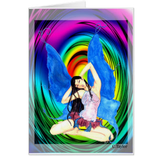 fariy blåttvingar hälsningskort