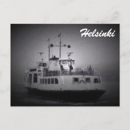 Färja i Suomenlinna (Helsingfors) på dimvykort Vykort