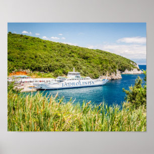 Färja JADROLINIJA, Kroatien Poster