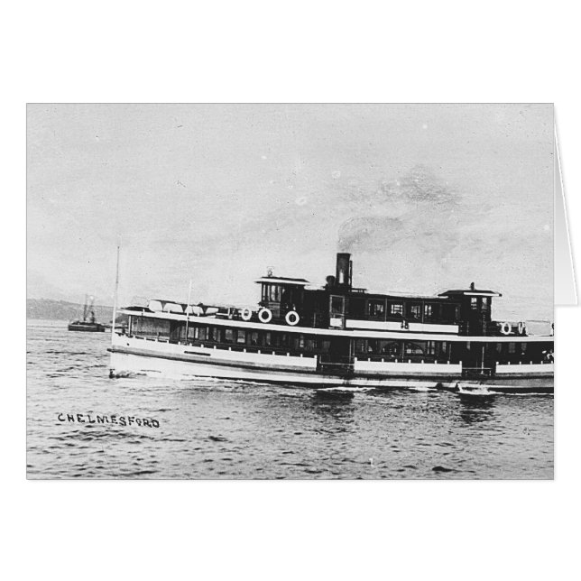 Färja Lady Chelmsford 1900-tal Hälsningskort (Framsidan Horizontal)