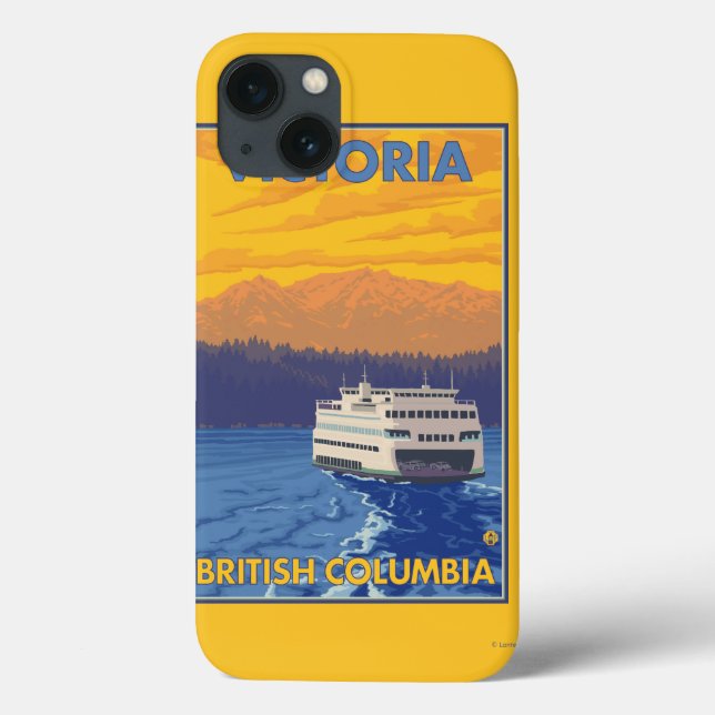 Färja och berg - Victoria, BC Kanada (Baksida)