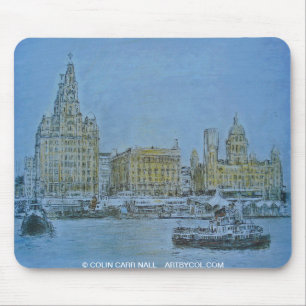 Färja över Merseyen Mousepad Colin Carr-Nall Musmatta