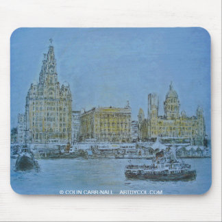 Färja över Merseyen Mousepad Colin Carr-Nall Musmatta