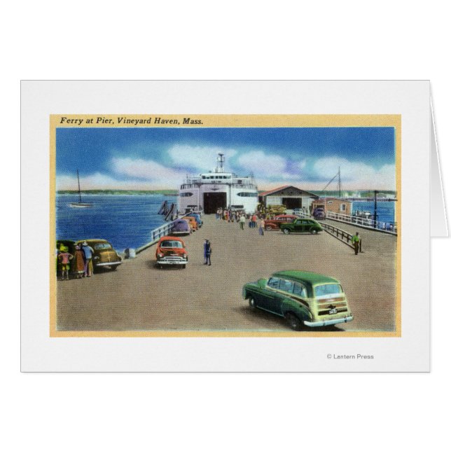 Färjan på Pier Hälsningskort (Framsidan Horizontal)