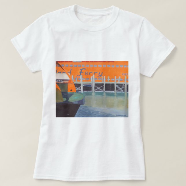 Färjor i skeppsdocka tee shirt (Design framsida)