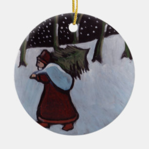 (Farjulaftonprydnad) Julgransprydnad Keramik