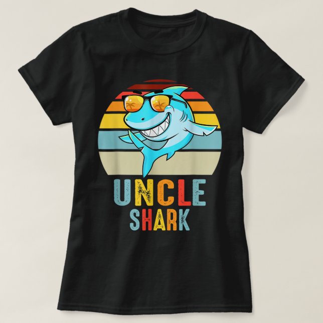 Fark Shirt Shark Family Lycklig Mors dag T Shirt (Design framsida)