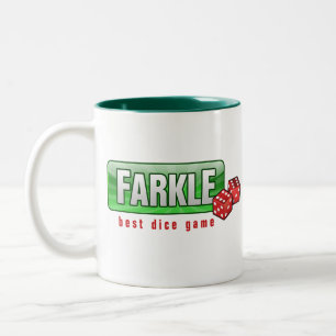 FARKLE - bäst tärninglek Två-Tonad Mugg
