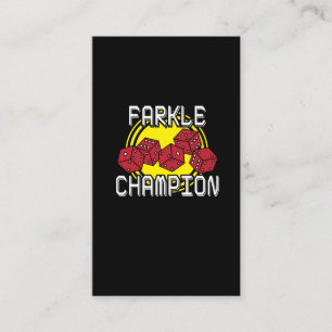 Farkle mästare - det roliga tärningordstävet, visitkort