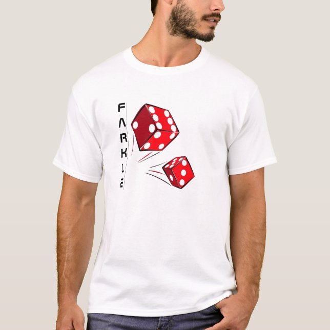 FARKLE® (officiell Merchandise) - bäst tärning Tee Shirt (Framsida)
