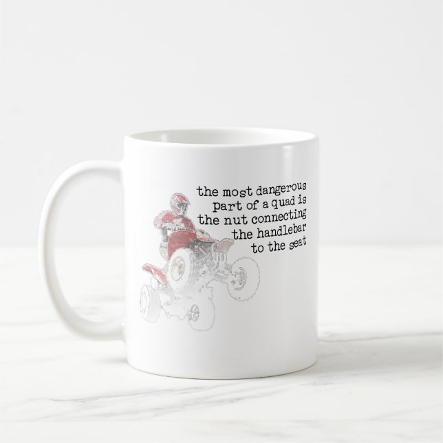 Farlig Nöt Quad ATV Terräng Krus Kaffemugg (Vänster)